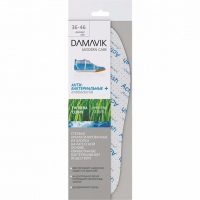 DAMAVIK ANTIBACTERIAL kokvilnas zolītes apaviem uz lateksa pamatnes, aromatizētas, izmērs 36-46